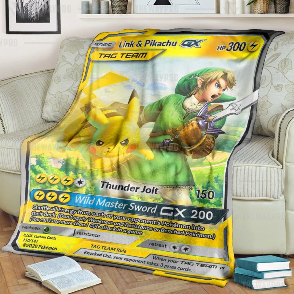 Pokemon Link And Pikachu Tag Team Gx Blanket Pokemon Link And Pikachu Tag Team Gx Blanket