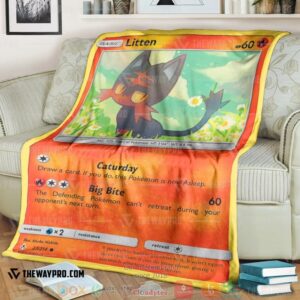 Pokemon Litten Unbroken Bonds Soft Blanket