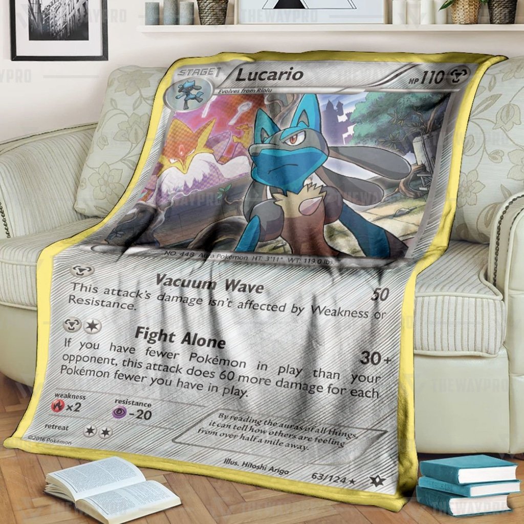 Pokemon Lucario Xy Fates Collide Blanket Pokemon Lucario Xy Fates Collide Blanket