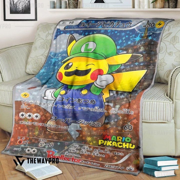 Pokemon Luigi Pikachu Bedding Set And Quilt Blanket Pokemon Luigi Pikachu Bedding Set And Quilt Blanket