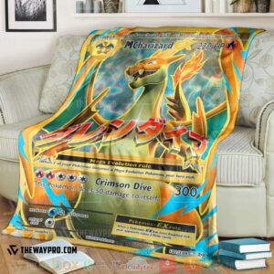 Pokemon M Charizard Ex Evolutions Soft Blanket