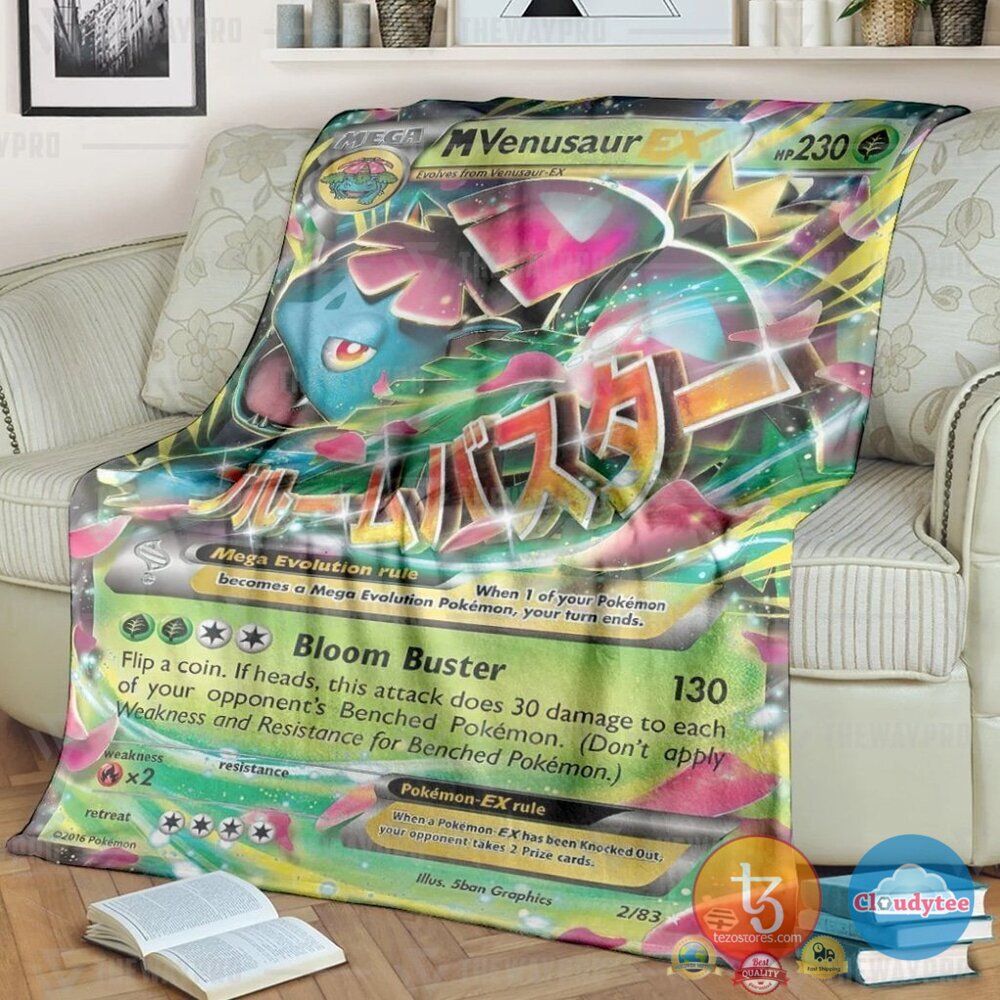 Pokemon M Venusaur Ex Blanket Pokemon M Venusaur Ex Blanket