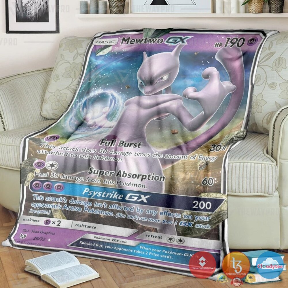 Pokemon Mewtwo Gx Blanket Pokemon Mewtwo Gx Blanket