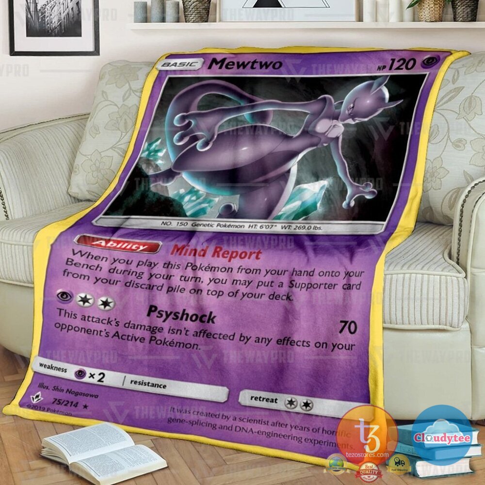 Pokemon Mewtwo Unbroken Bonds Blanket Pokemon Mewtwo Unbroken Bonds Blanket