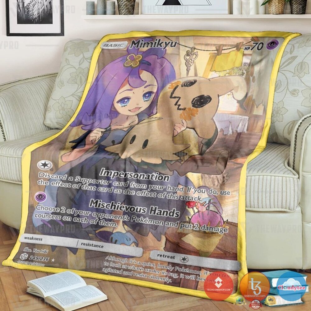 Pokemon Mimikyu Cosmic Eclipse Blanket Pokemon Mimikyu Cosmic Eclipse Blanket