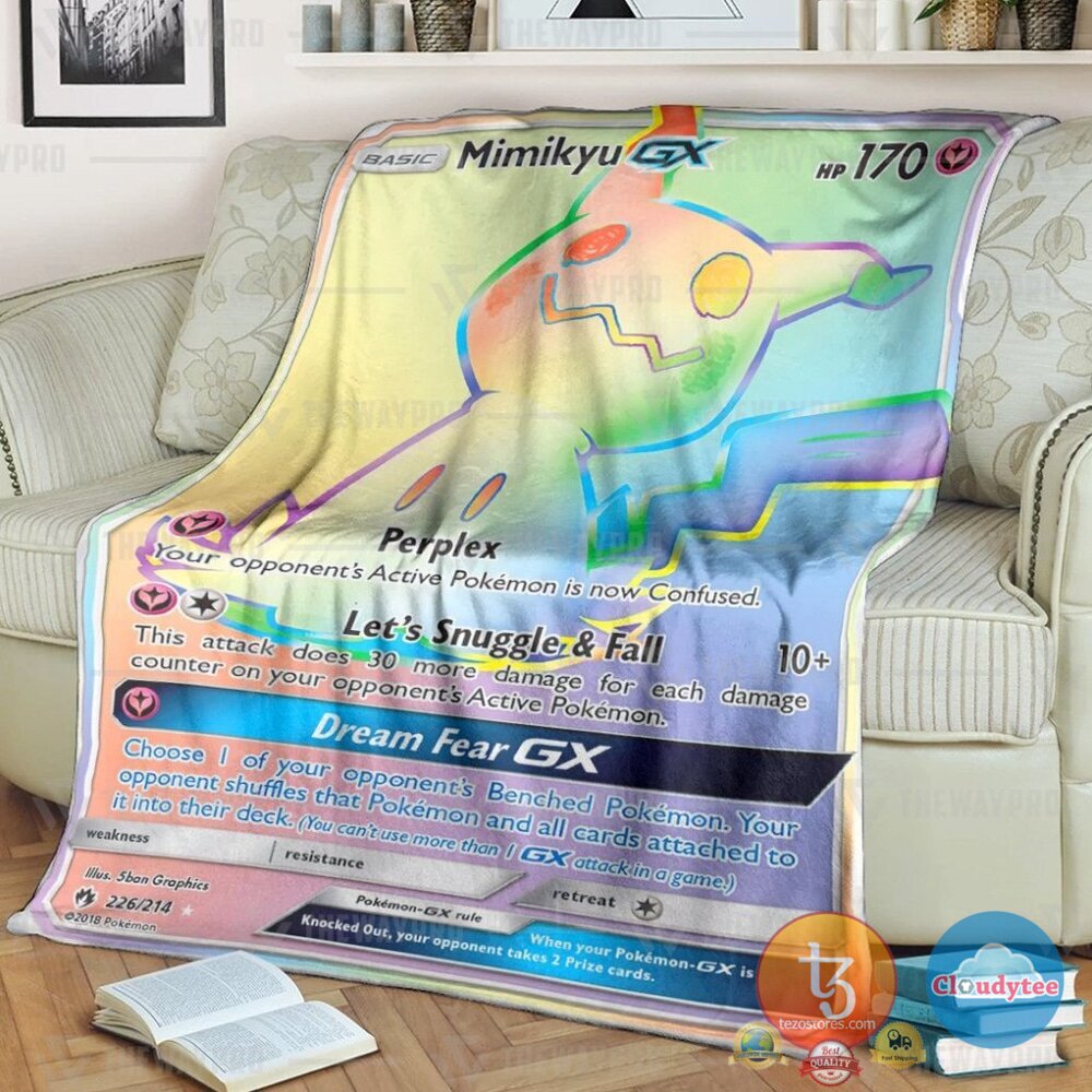Pokemon Mimikyu Gx Lost Thunder Blanket Pokemon Mimikyu Gx Lost Thunder Blanket