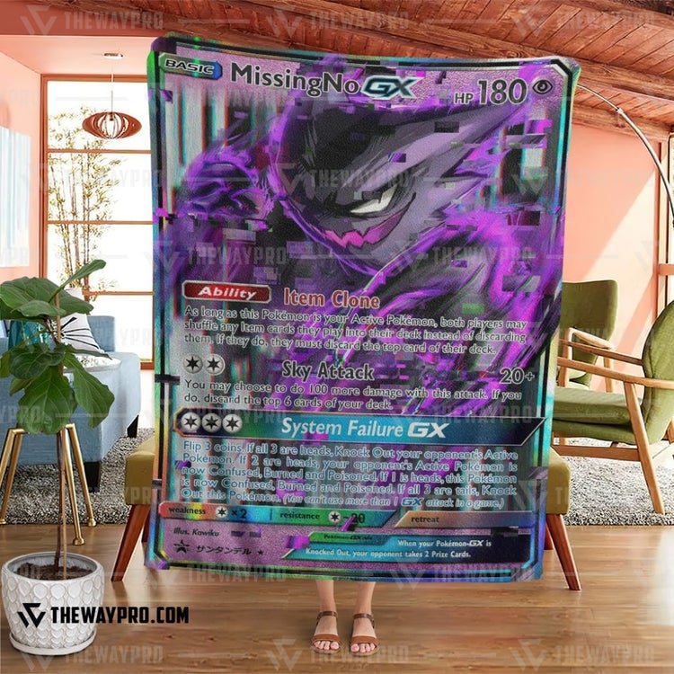 Pokemon Missing No Gengar Gx Blanket Pokemon Missing No Gengar Gx Blanket