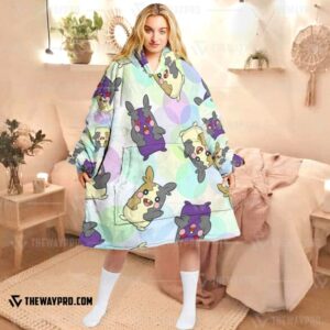 Pokemon Morpeko Fleece Hoodie Blanket