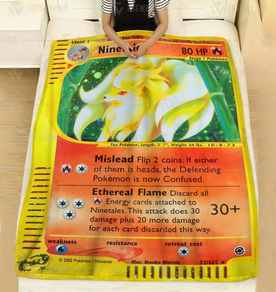 Pokemon Ninetales Blanket Pokemon Ninetales Blanket