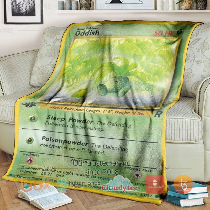 Pokemon Oddish 1St Edition Blanket 3 Pokemon Oddish 1St Edition Blanket 3