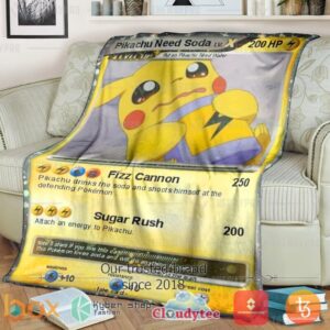 Pokemon Pikachu Need Soda Blanket 3