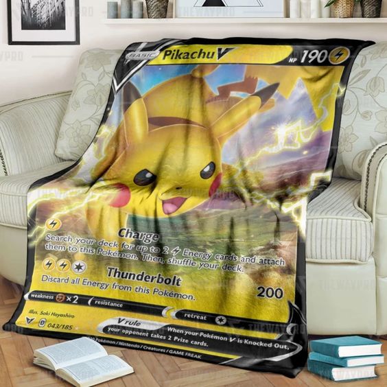 Pokemon Pikachu V Vivid Voltage Soft Blanket Pokemon Pikachu V Vivid Voltage Soft Blanket