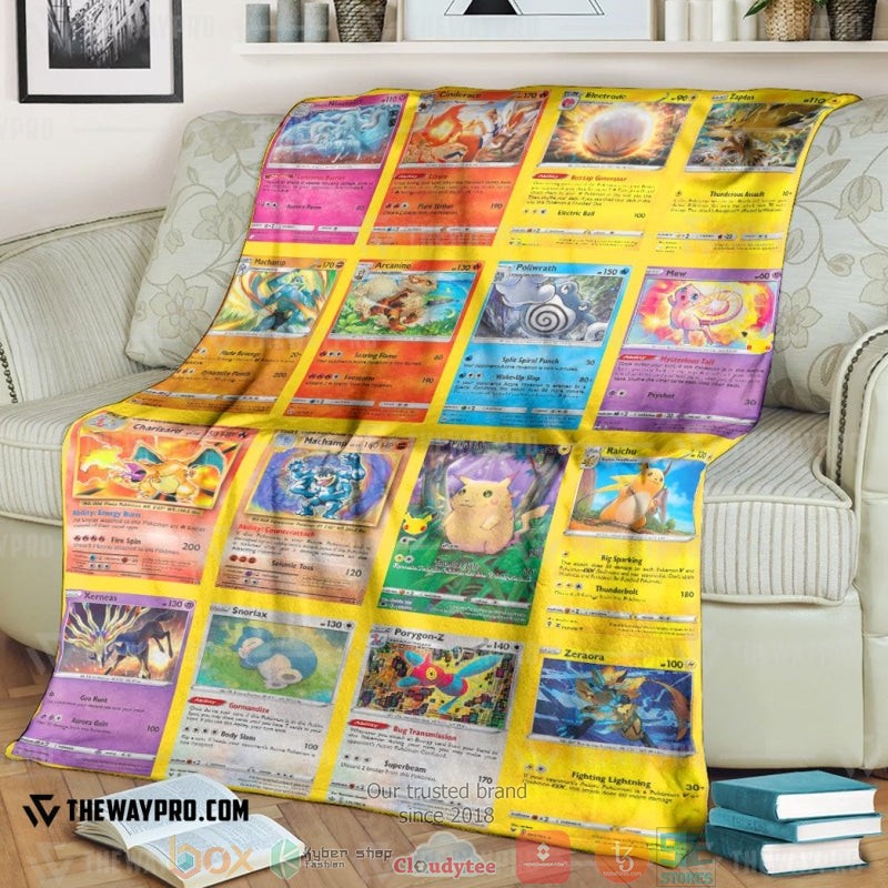 Pokemon Rare Holo Cards Soft Blanket Pokemon Rare Holo Cards Soft Blanket