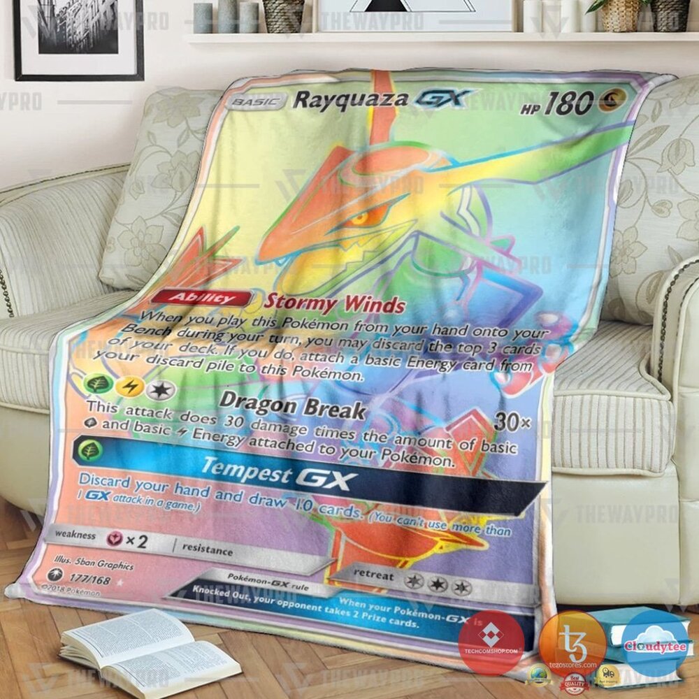 Pokemon Rayquaza Gx Celestial Storm Blanket Pokemon Rayquaza Gx Celestial Storm Blanket