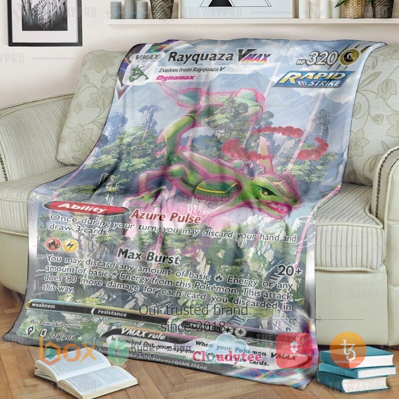 Pokemon Rayquaza Vmax Blanket 3 Pokemon Rayquaza Vmax Blanket 3