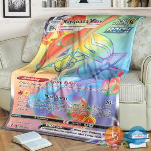 Pokemon Rayquaza Vmax Evolving Skies Blanket