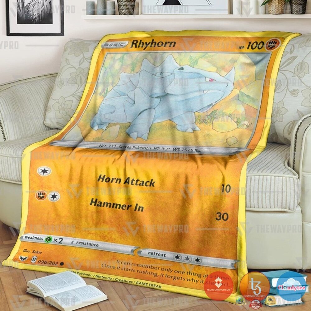 Pokemon Rhyhorn Blanket Pokemon Rhyhorn Blanket