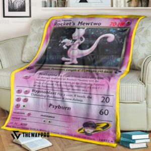 Pokemon RocketS Mewtwo Bedding Set And Quilt Blanket