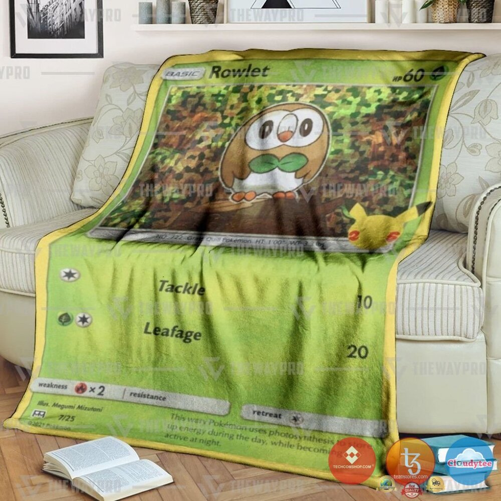 Pokemon Rowlet Blanket 4 Pokemon Rowlet Blanket 4
