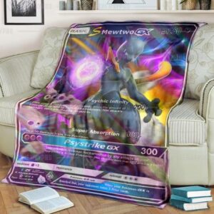 Pokemon S Mewtwo Gx Shadow Soft Blanket