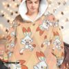 Pokemon Scorbunny Fleece Hoodie Blanket