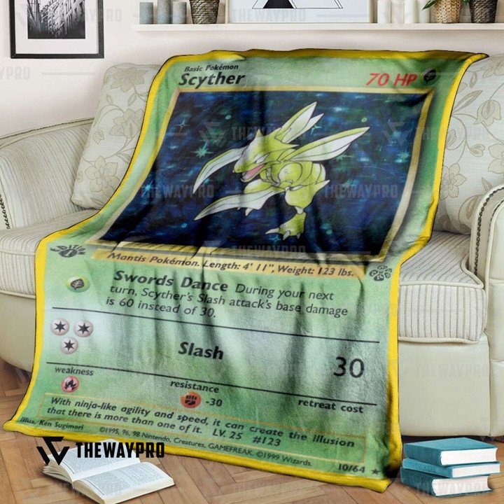 Pokemon Scyther Holo 1St Edition Bedding Set And Quilt Blanket Pokemon Scyther Holo 1St Edition Bedding Set And Quilt Blanket