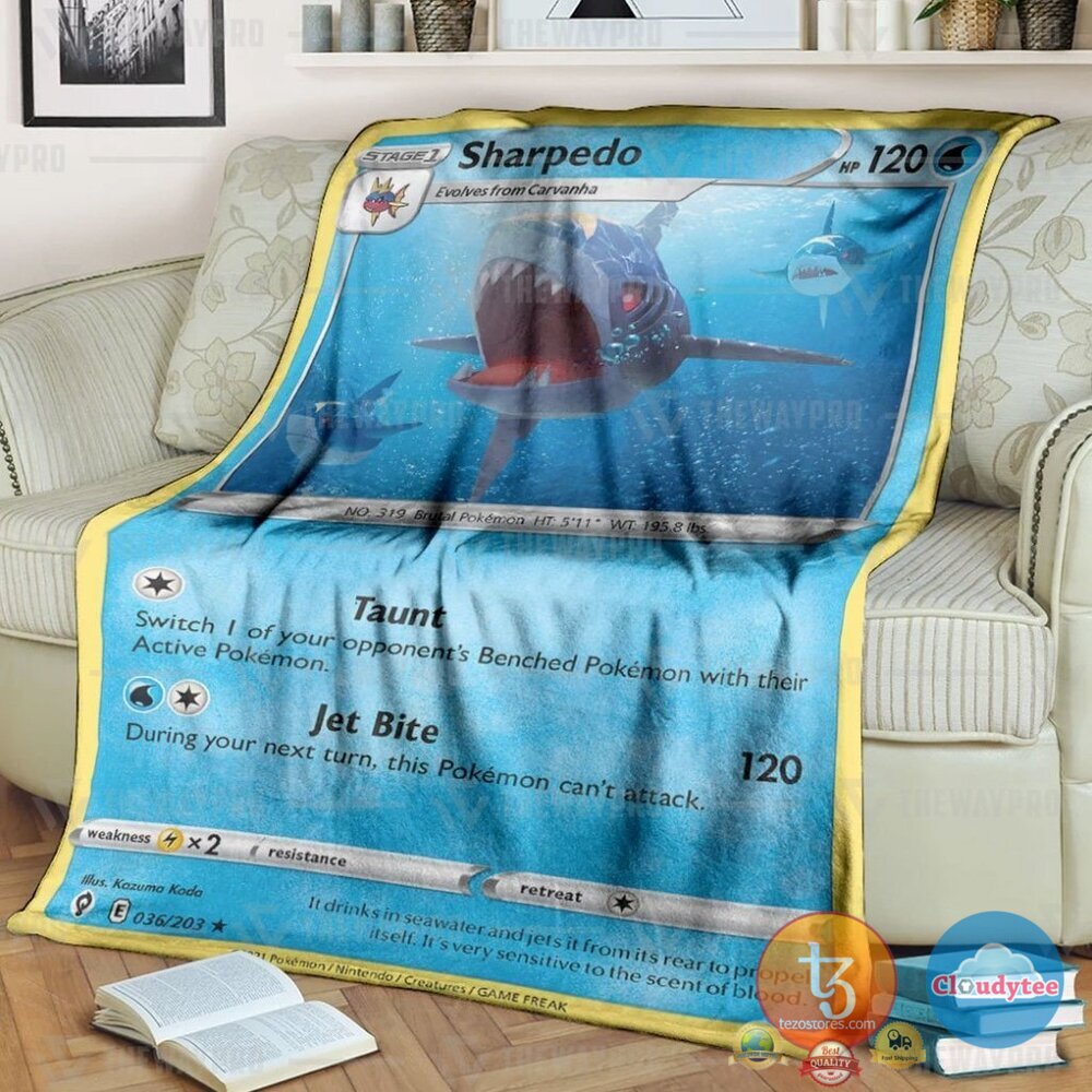 Pokemon Sharpedo Evolving Skies Blanket Pokemon Sharpedo Evolving Skies Blanket
