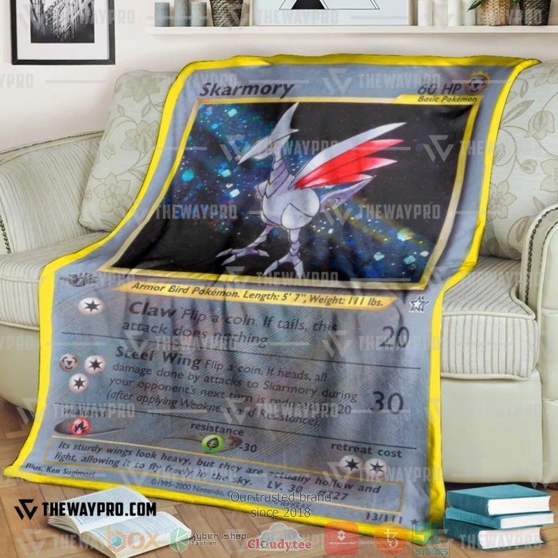 Pokemon Skarmory Neo Genesis Soft Blanket Pokemon Skarmory Neo Genesis Soft Blanket