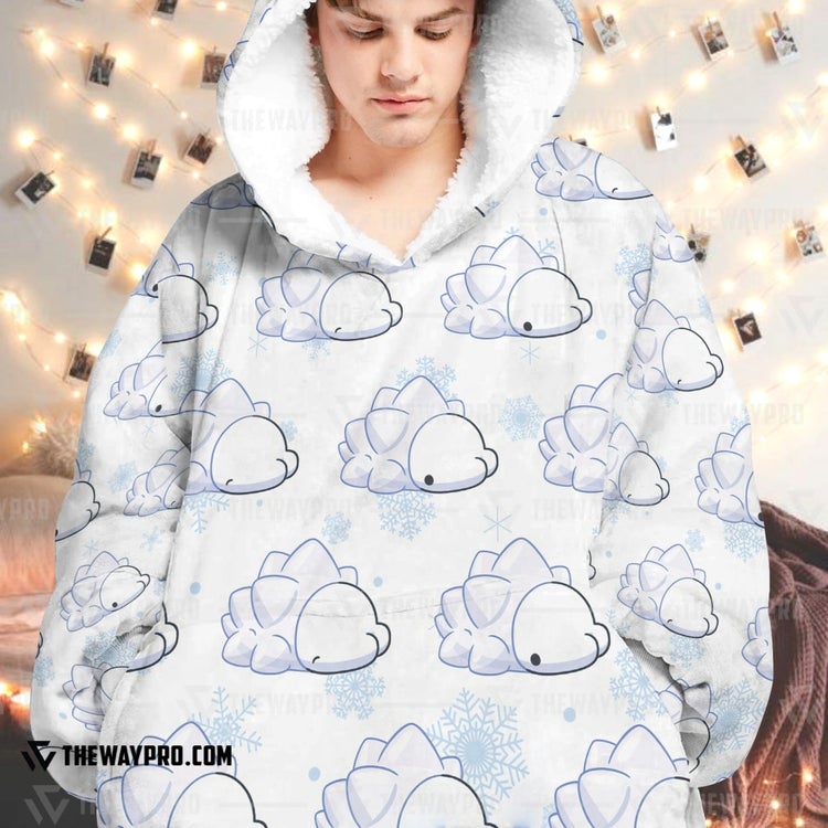 Pokemon Snom Fleece Hoodie Blanket Pokemon Snom Fleece Hoodie Blanket
