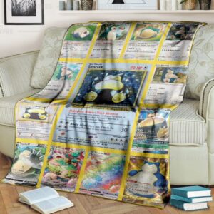Pokemon Snorlax Cards Version 2 Blanket