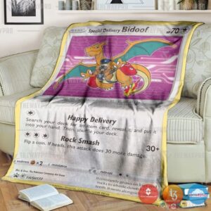 Pokemon Special Delivery Bidoof Blanket