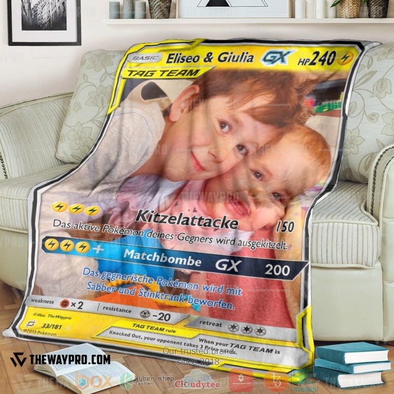 Pokemon Tag Team Gx Personalized Soft Blanket Pokemon Tag Team Gx Personalized Soft Blanket