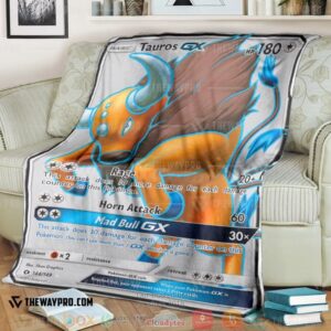 Pokemon Tauros Gx Sun And Moon Soft Blanket