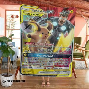 Pokemon Thor And Raichu Gx Tag Team Avenger Blanket