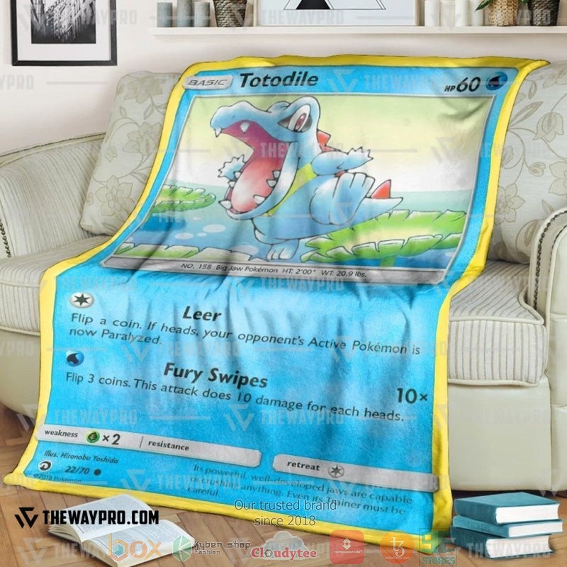 Pokemon Totodile Soft Blanket Pokemon Totodile Soft Blanket