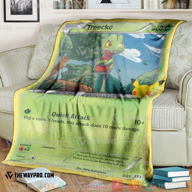 Pokemon Treecko Soft Blanket Pokemon Treecko Soft Blanket