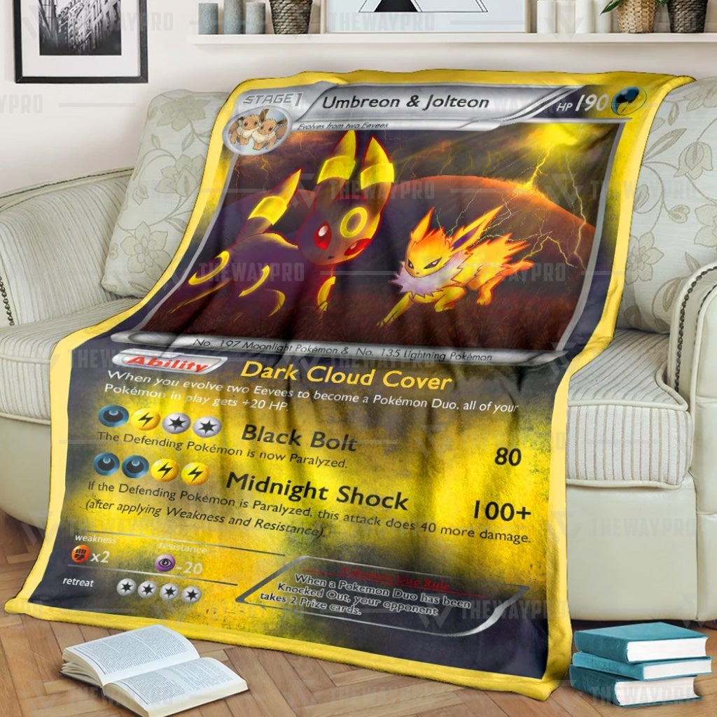 Pokemon Umbreon And Jolteon Blanket Pokemon Umbreon And Jolteon Blanket