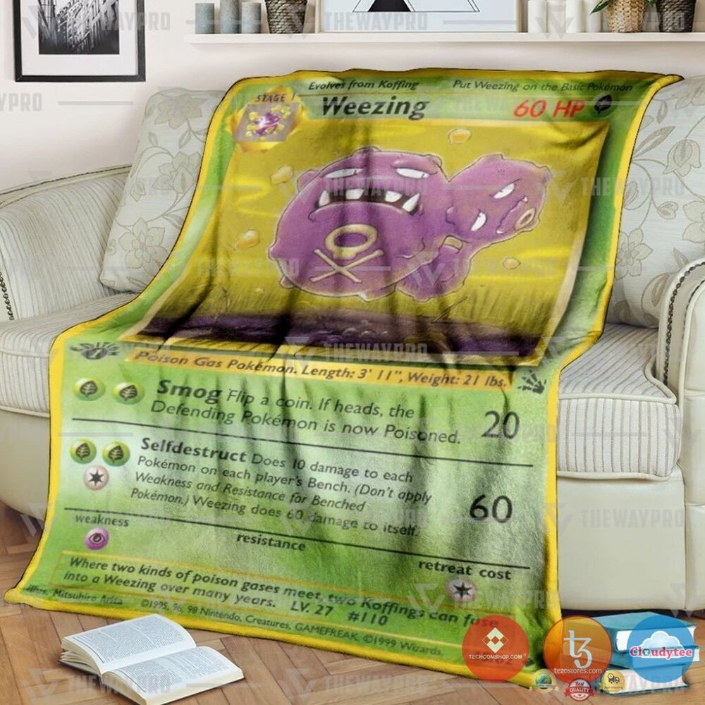 Pokemon Weezing 1St Edition Blanket Pokemon Weezing 1St Edition Blanket