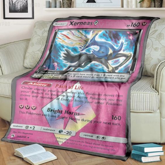 Pokemon Xerneas Prism Star Lost Thunder Soft Blanket Pokemon Xerneas Prism Star Lost Thunder Soft Blanket