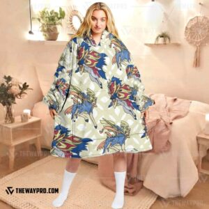 Pokemon Zacian Zamazenta Fleece Hoodie Blanket