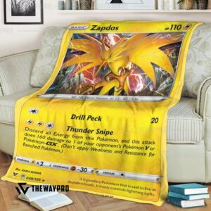 Pokemon Zapdos Vivid Voltage Bedding Set And Quilt Blanket