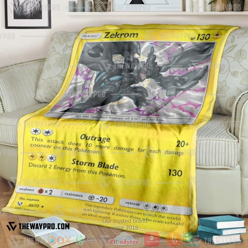 Pokemon Zekrom Shining Legends Soft Blanket Pokemon Zekrom Shining Legends Soft Blanket