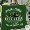 Power To The Farmer John Deere Tractors Blanket