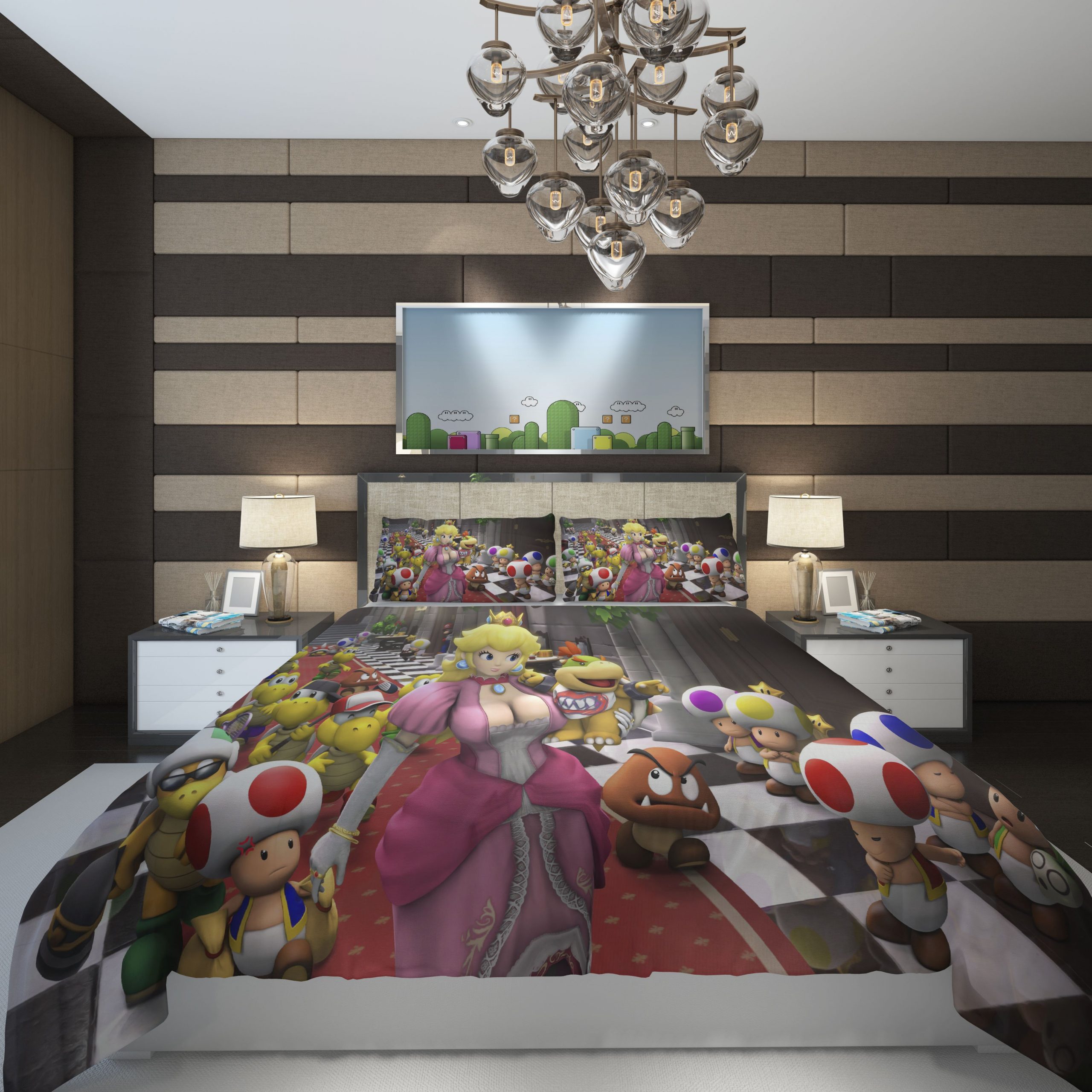 Princess Peach render Super Mario video games Duvet Cover and Pillowcase Set Bedding Set scaled 1 Princess Peach render Super Mario video games Duvet Cover and Pillowcase Set Bedding Set scaled 1