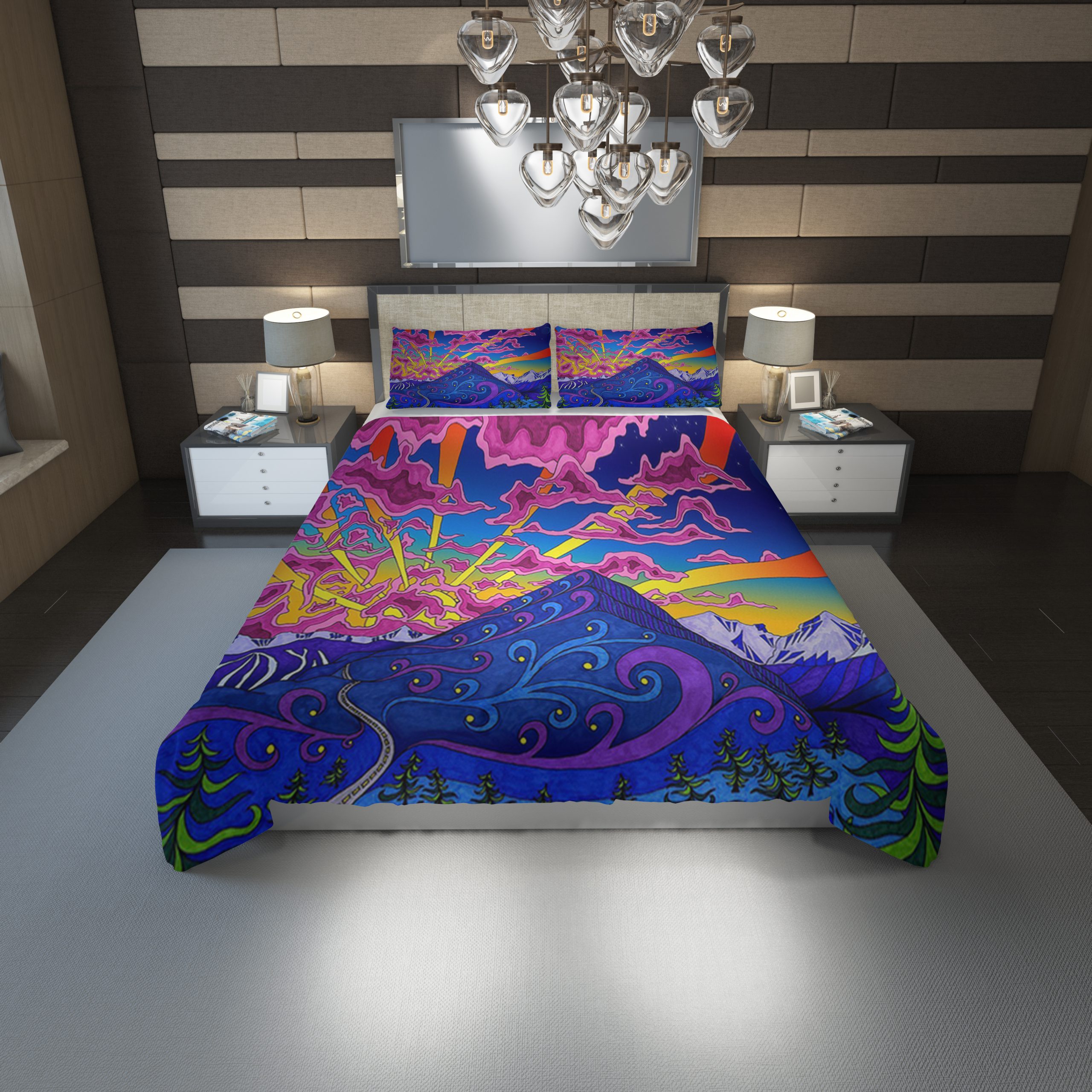 Psychodelic 30 Duvet Cover and Pillowcase Set Bedding Set scaled 1 Psychodelic 30 Duvet Cover and Pillowcase Set Bedding Set scaled 1