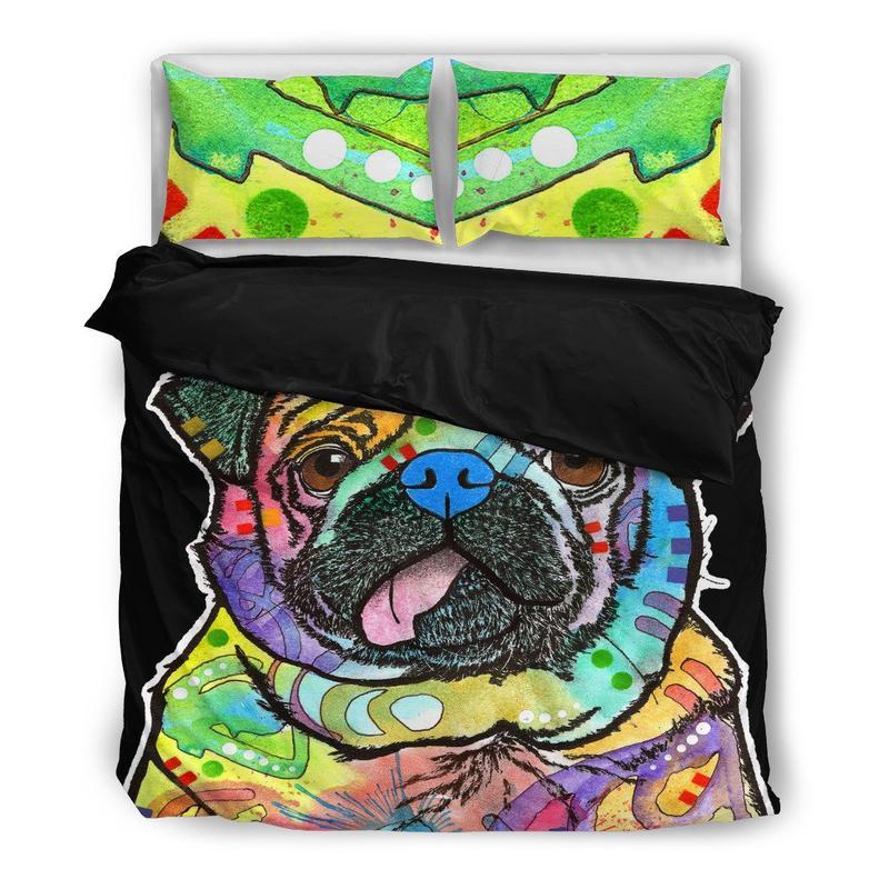 Pug 2 Duvet Cover and Pillowcase Set Bedding Set 818 Pug 2 Duvet Cover and Pillowcase Set Bedding Set 818
