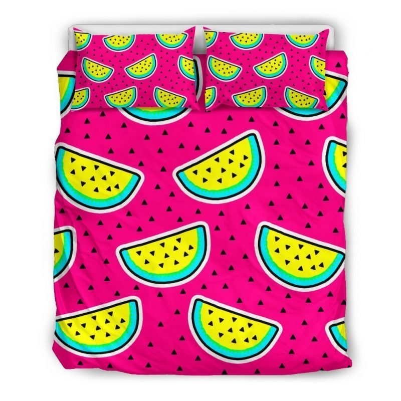 Purple Fancy Watermelon Pattern Print Duvet Cover and Pillowcase Set Bedding Set Purple Fancy Watermelon Pattern Print Duvet Cover and Pillowcase Set Bedding Set
