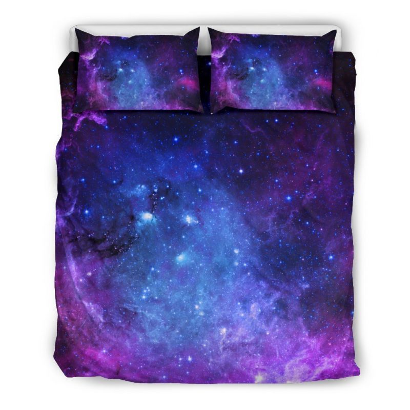 Purple Galaxy Space Blue Starfield Print Duvet Cover and Pillowcase Set Bedding Set Purple Galaxy Space Blue Starfield Print Duvet Cover and Pillowcase Set Bedding Set