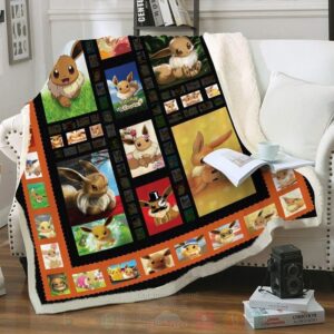 Quilted Eevee Custom Throw Blanket