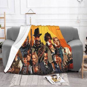 Red Dead Redemption John Marston Game Blanket Flannel Decoration Characters Portable Home Bedspread 1_Q90 1